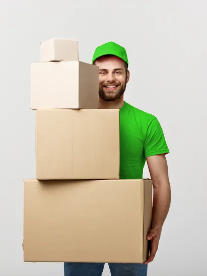mover with boxes